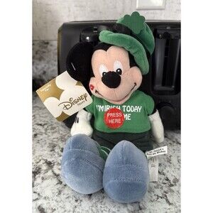 Disney St Patrick's Day 'Kiss Me Mickey' Plush Makes Kissing Noise MUAH!